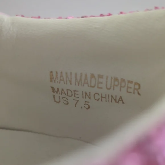 NIB Miracle Miles Skylar Glitter Star Converse Sneakers 7.5 Pink Lace Up - Picture 3 of 16